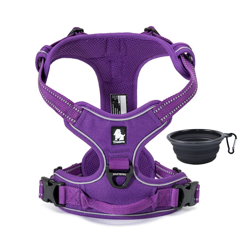 Durable Reflective Dog Harness for Small to Large Breeds - Ideal for Safe Walking, Running, and Travel