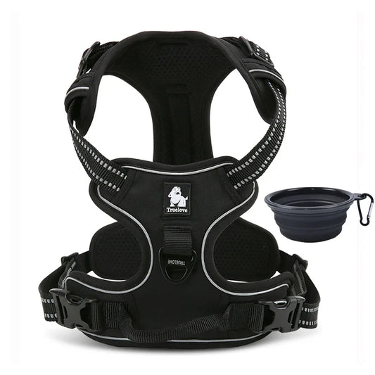 Durable Reflective Dog Harness for Small to Large Breeds - Ideal for Safe Walking, Running, and Travel