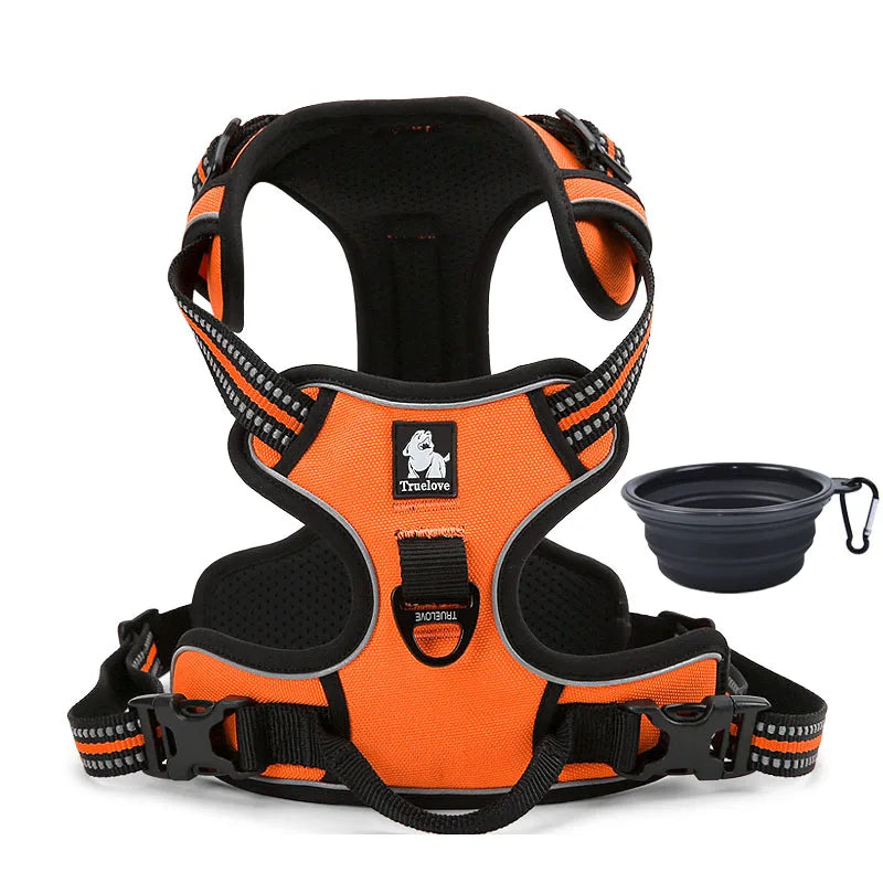 Durable Reflective Dog Harness for Small to Large Breeds - Ideal for Safe Walking, Running, and Travel