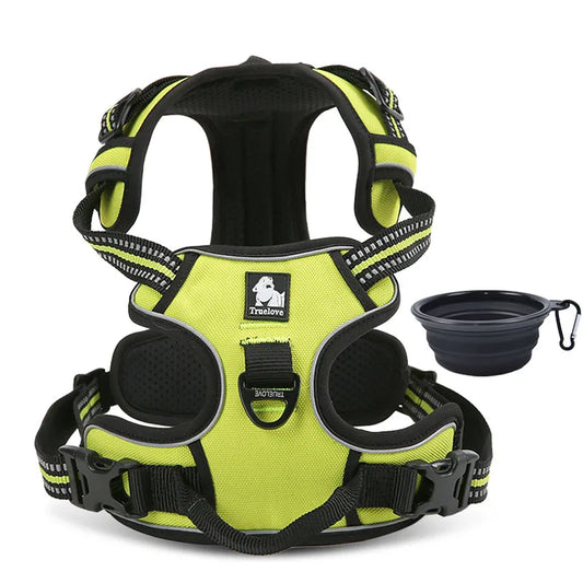Durable Reflective Dog Harness for Small to Large Breeds - Ideal for Safe Walking, Running, and Travel