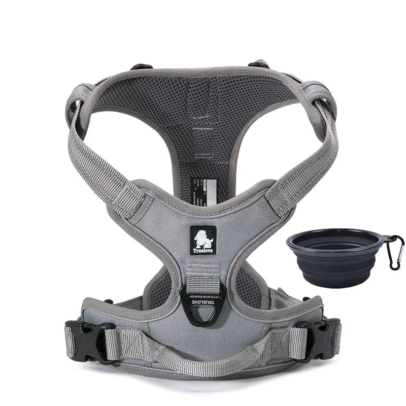 Durable Reflective Dog Harness for Small to Large Breeds - Ideal for Safe Walking, Running, and Travel