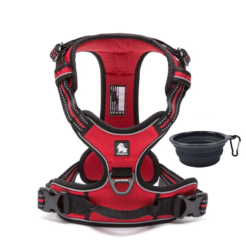 Durable Reflective Dog Harness for Small to Large Breeds - Ideal for Safe Walking, Running, and Travel